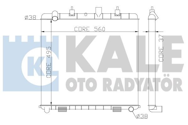 KALE OTO RADYATÖR Radiators, Motora dzesēšanas sistēma 359300